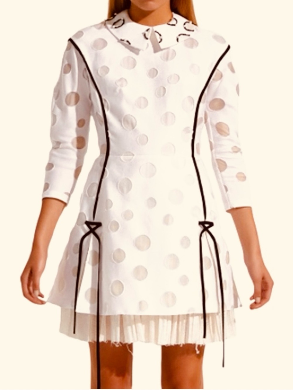 NARCISS Ploka Dot Petticoat Off-White Dress size